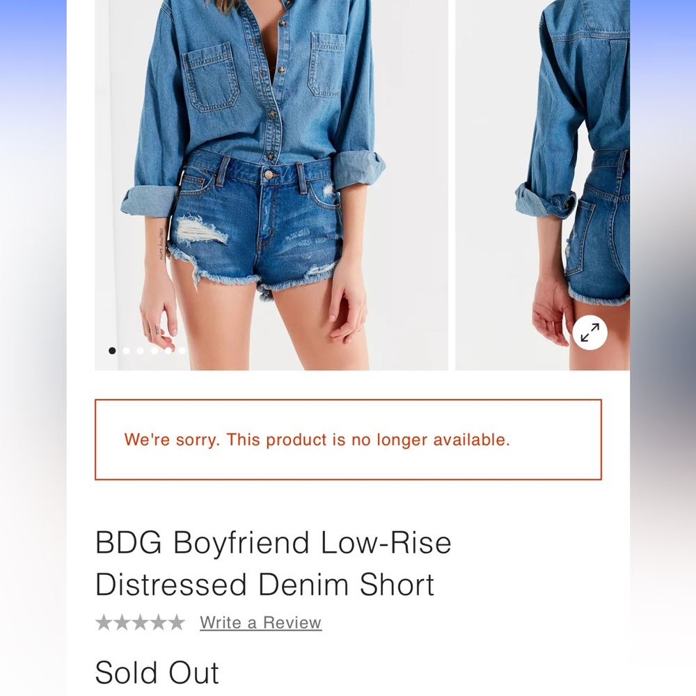 BDG Blue Jean Shorts